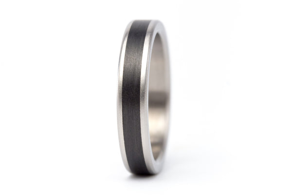 Titanium and carbon fiber wedding bands (00317_4N7N)