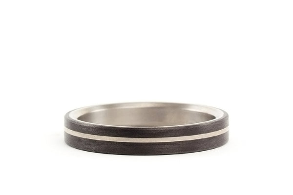 Titanium and carbon fiber ring (00318_4N)