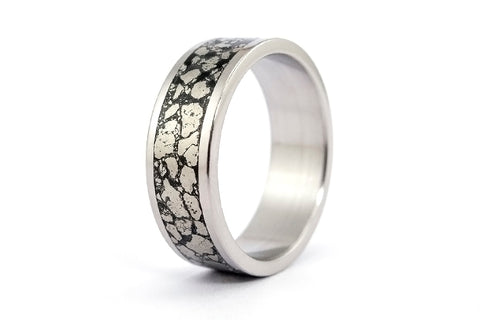 Titanium and pyrite ring (03224_7N)