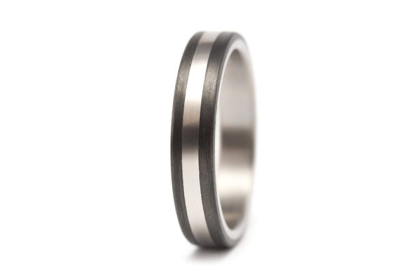 Titanium and carbon fiber wedding bands (00307_4N7N)